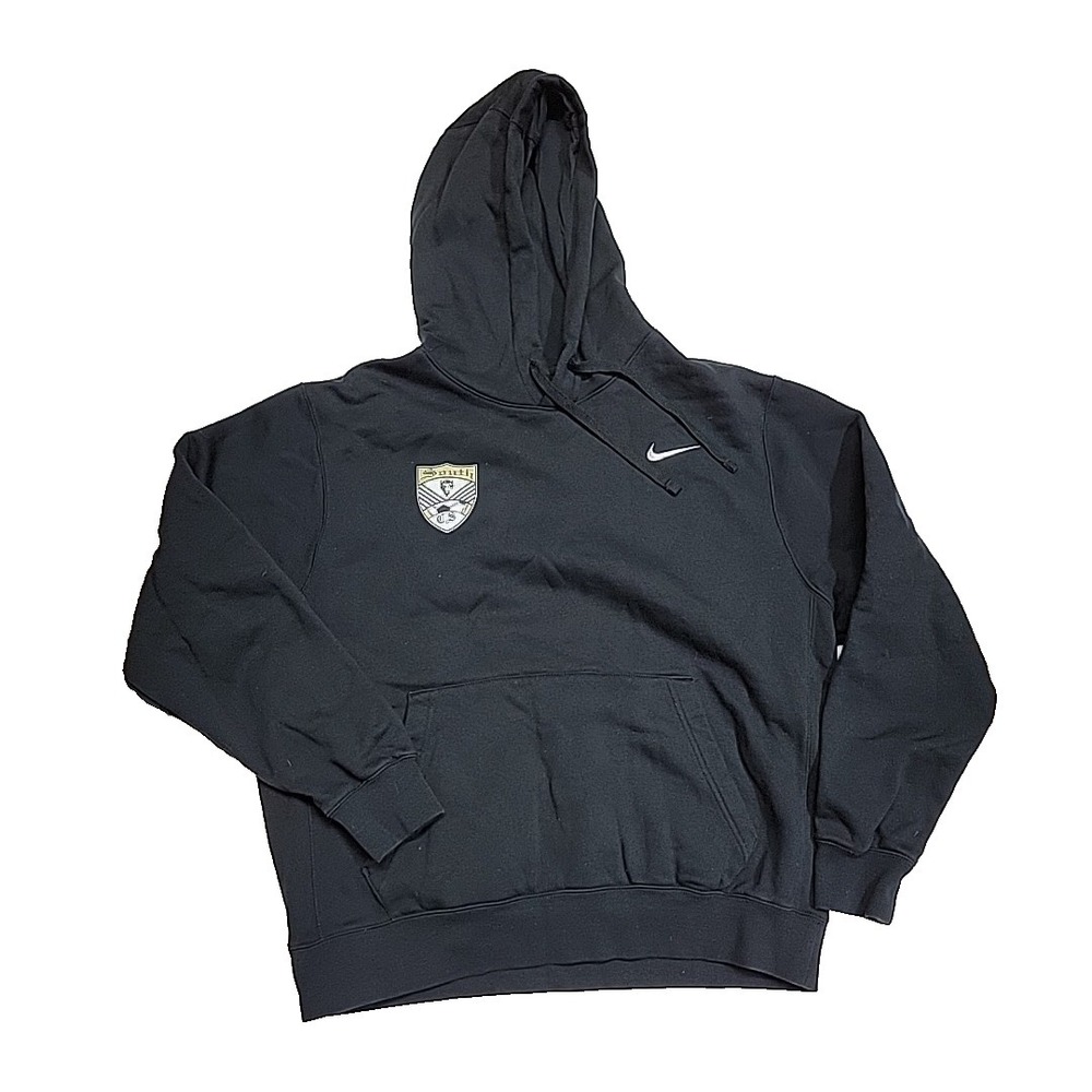 Vintage Nike Bison Basketball Black Drawstring Pullover Hoodie Men's Large